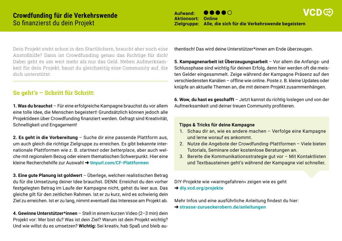 How-To-Karte: Crowdfunding (10er Set)
